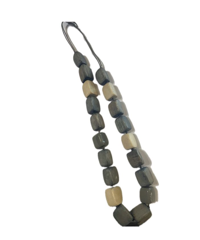 Chunky grey stone necklace