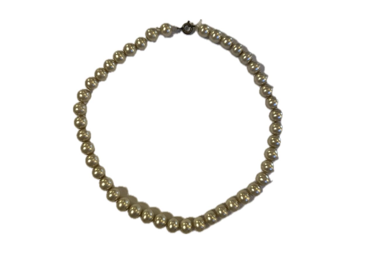 Faux pearl necklace