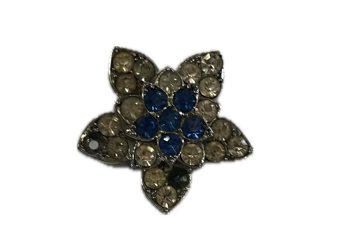 Vintage Bedazzled flower brooch